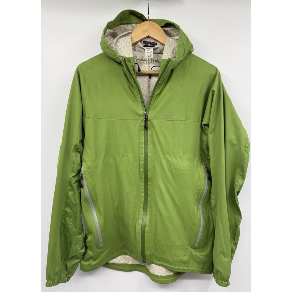 VTG Patagonia Spraymaster Men's Jacket SZ M Full Zip Lightweight Hooded *FLAWS*